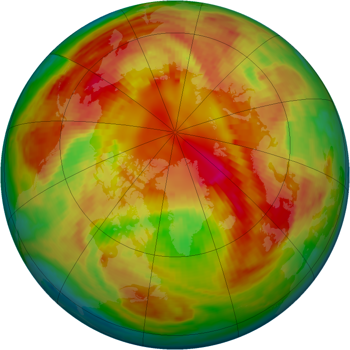 Arctic ozone map for 02 March 2001